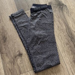 Nike pro polka dot workout leggings